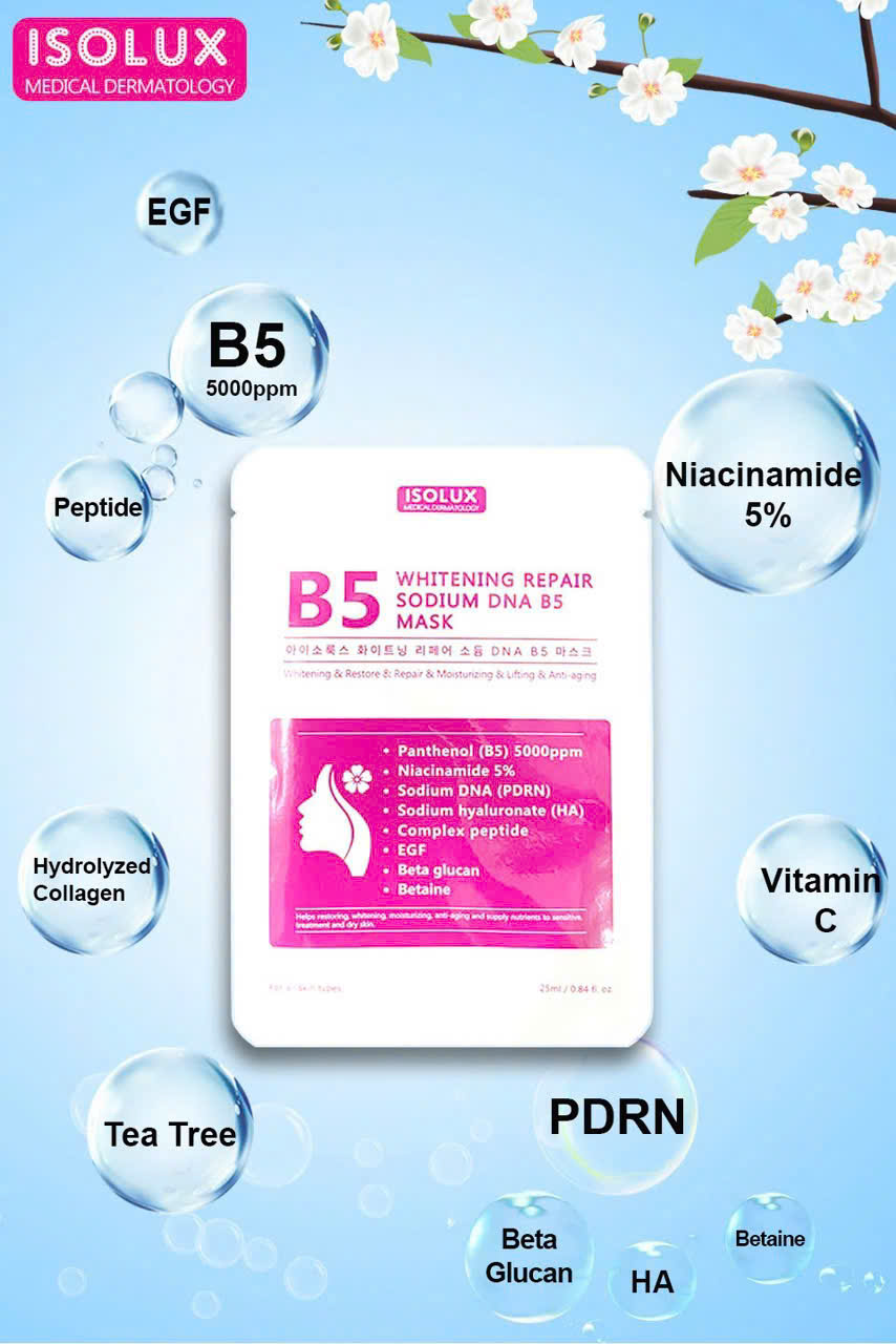 아이소룩스 화이트닝 리페어 소듐 DNA B5 마스크